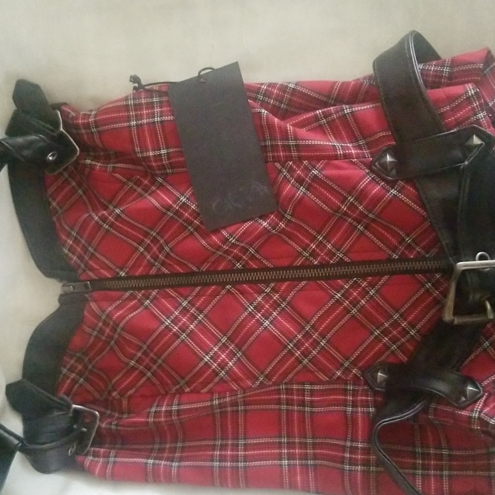 Plaid printed Crop Top.